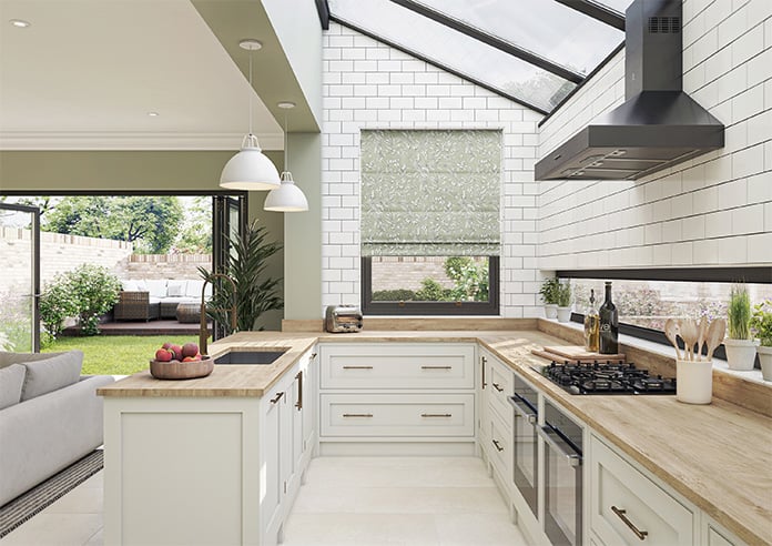 Aviary Velvet, Spruce - Motorised Roman Blind - Image 8